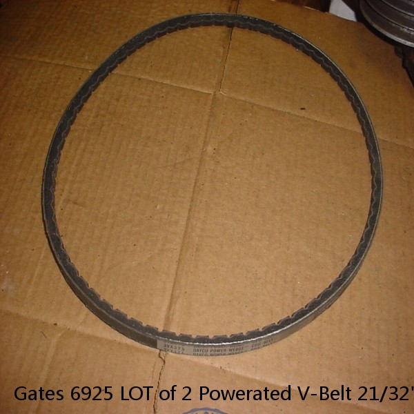 Gates 6925 LOT of 2 Powerated V-Belt 21/32" x 25" Lawn Mower Tractor NEW NOS #1 image